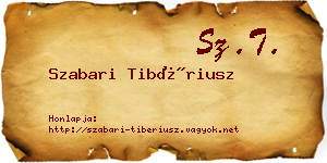 Szabari Tibériusz névjegykártya